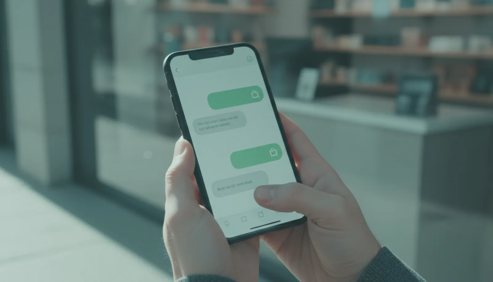 Conversación de WhatsApp entre un cliente y el asistente automatizado de una empresa española en un móvil